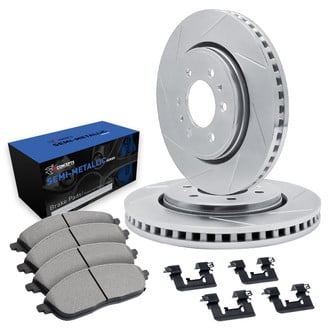 R1 Concepts® - Slotted Rear Brake Kit with Semi-Met Pads