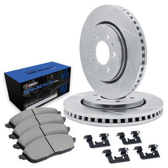 R1 Concepts® - Slotted Brake Kit with Semi-Met Pads