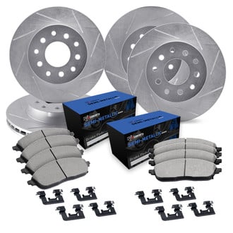 R1 Concepts® - Slotted Brake Kit with Semi-Met Pads