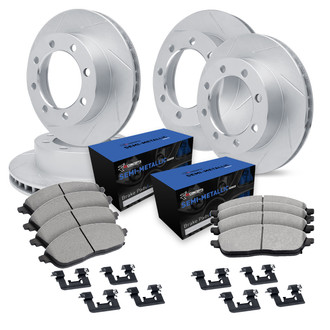 R1 Concepts® - Slotted Brake Kit with Semi-Met Pads