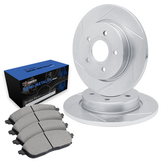 R1 Concepts® - Slotted Brake Kit with Semi-Met Pads