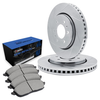 R1 Concepts® - Slotted Brake Kit with Semi-Met Pads