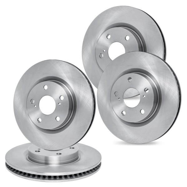 R1 Concepts® - Plain Front and Rear Brake Rotor Set