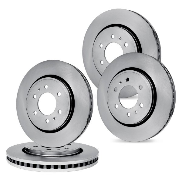 R1 Concepts® - Plain Front and Rear Brake Rotor Set