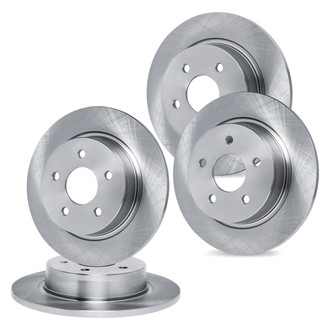 R1 Concepts® - Plain Front and Rear Brake Rotor Set