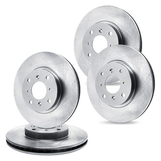 R1 Concepts® - Plain Front and Rear Brake Rotor Set