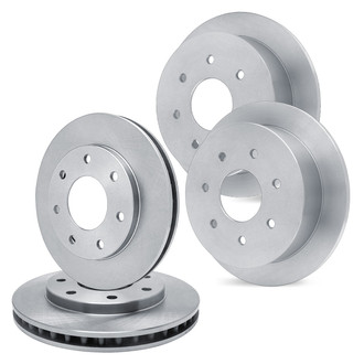 R1 Concepts® - Plain Front and Rear Brake Rotor Set