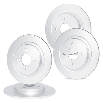 R1 Concepts® - Plain Front and Rear Brake Rotor Set
