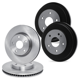 R1 Concepts® - Plain Front and Rear Brake Rotor Set