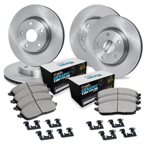  R1 Concepts® - Front and Rear Brake Kit with Euro Ceramic Pads