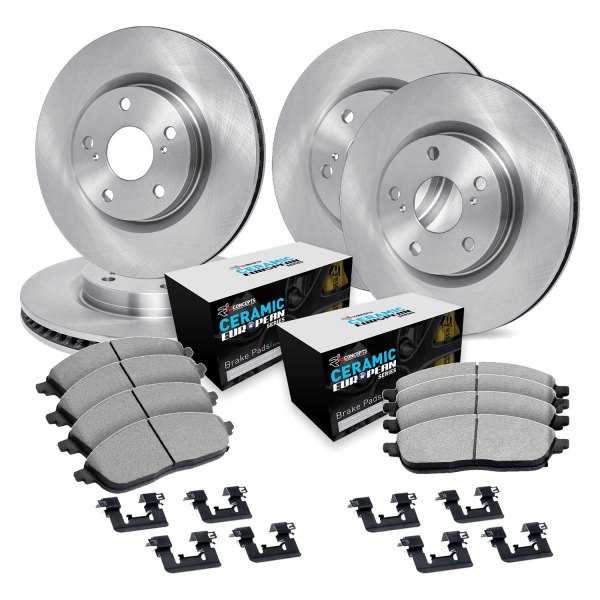  R1 Concepts® - Front and Rear Brake Kit with Euro Ceramic Pads