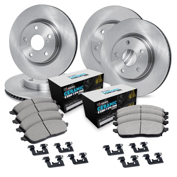  R1 Concepts® - Front and Rear Brake Kit with Euro Ceramic Pads