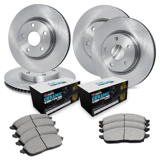R1 Concepts® - Front and Rear Brake Kit with Euro Ceramic Pads