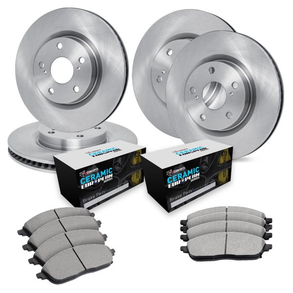  R1 Concepts® - Front and Rear Brake Kit with Euro Ceramic Pads