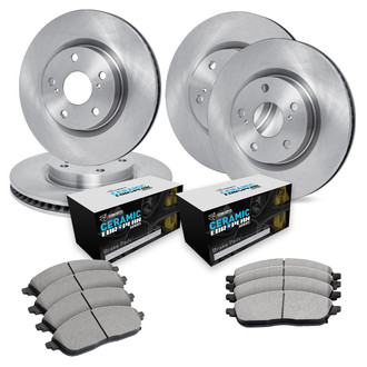 R1 Concepts® - Front and Rear Brake Kit with Euro Ceramic Pads