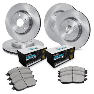 R1 Concepts® - Front and Rear Brake Kit with Euro Ceramic Pads