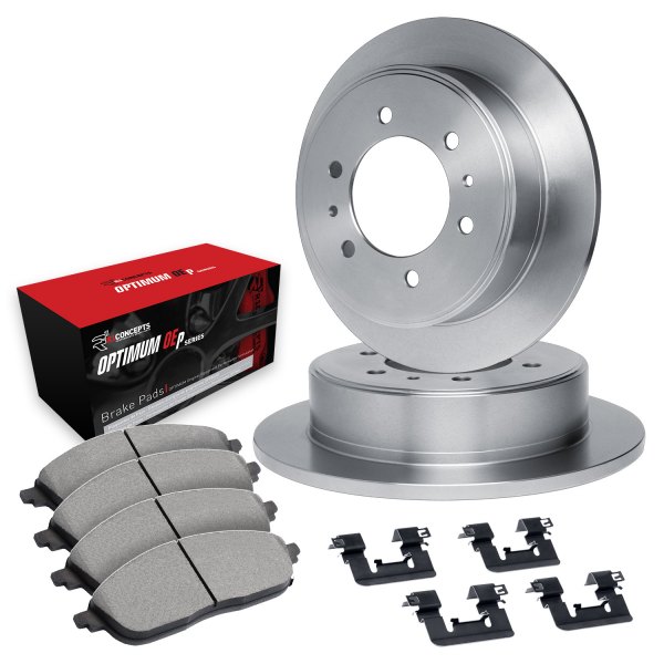  R1 Concepts® - Rear Brake Kit with Optimum OE Pads