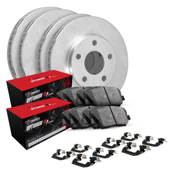  R1 Concepts® - Front and Rear Brake Kit with Optimum OE Pads