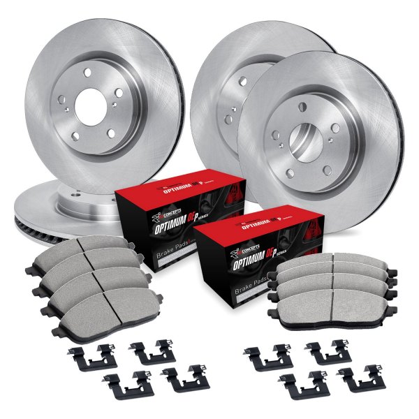  R1 Concepts® - Front and Rear Brake Kit with Optimum OE Pads