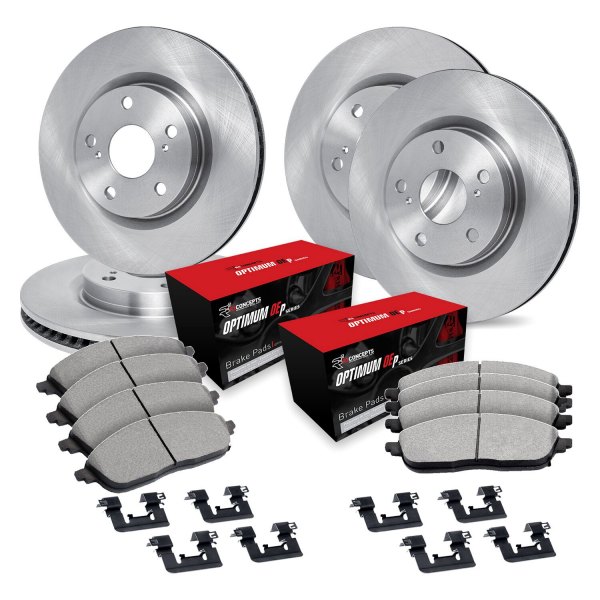  R1 Concepts® - Front and Rear Brake Kit with Optimum OE Pads
