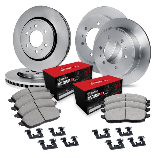  R1 Concepts® - Front and Rear Brake Kit with Optimum OE Pads