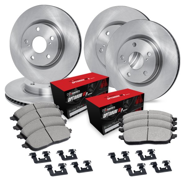  R1 Concepts® - Front and Rear Brake Kit with Optimum OE Pads