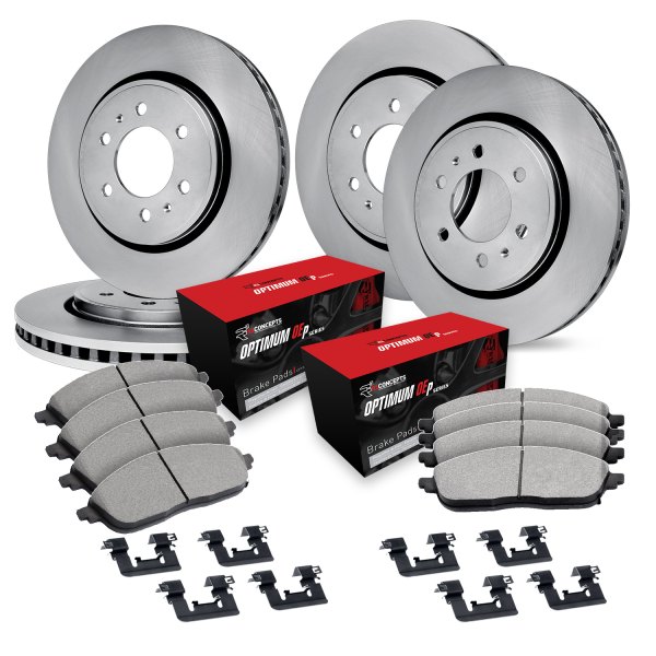  R1 Concepts® - Front and Rear Brake Kit with Optimum OE Pads