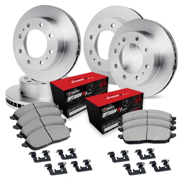  R1 Concepts® - Front and Rear Brake Kit with Optimum OE Pads