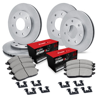 R1 Concepts® - Front and Rear Brake Kit with Optimum OE Pads