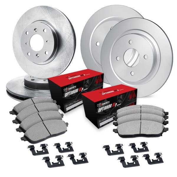  R1 Concepts® - Front and Rear Brake Kit with Optimum OE Pads