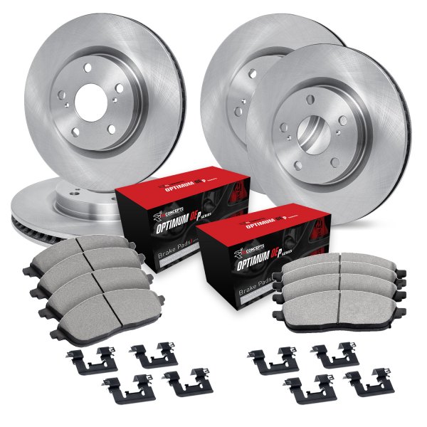  R1 Concepts® - Front and Rear Brake Kit with Optimum OE Pads