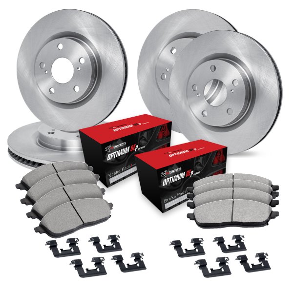  R1 Concepts® - Front and Rear Brake Kit with Optimum OE Pads