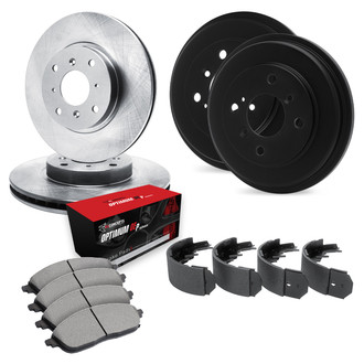 R1 Concepts® - Front and Rear Brake Kit with Optimum OE Pads