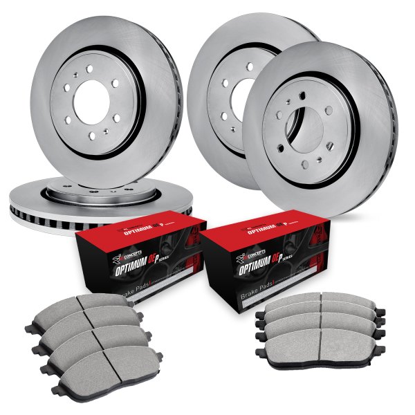  R1 Concepts® - Front and Rear Brake Kit with Optimum OE Pads