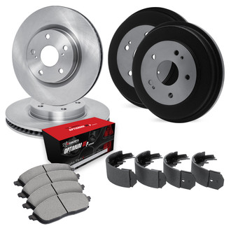 R1 Concepts® - Front and Rear Brake Kit with Optimum OE Pads