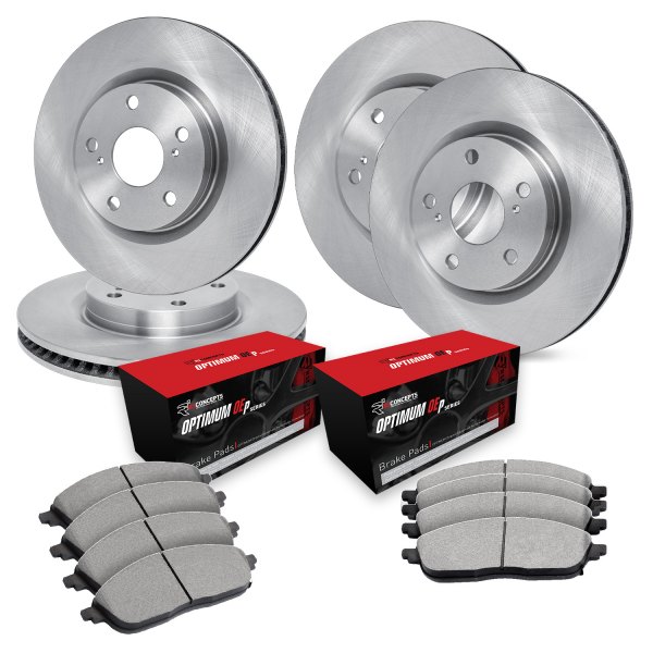  R1 Concepts® - Front and Rear Brake Kit with Optimum OE Pads