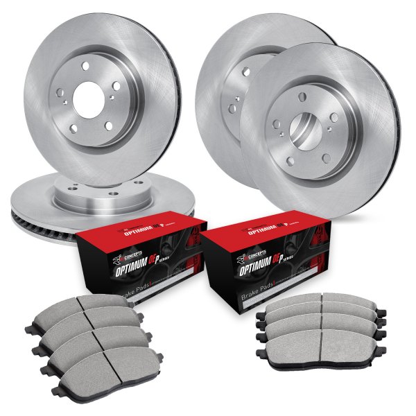  R1 Concepts® - Front and Rear Brake Kit with Optimum OE Pads