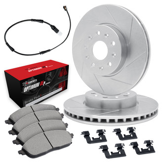 R1 Concepts® - Slotted Front Brake Kit with Optimum OE Pads