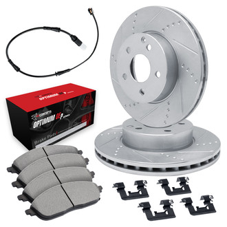 R1 Concepts® - Dimpled and Slotted Brake kit with Optimum OE Pads