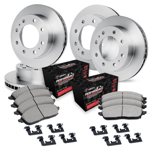  R1 Concepts® - Front and Rear Brake Kit with Performance Off-Road/Tow Brake Pads