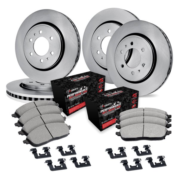  R1 Concepts® - Front and Rear Brake Kit with Performance Off-Road/Tow Brake Pads