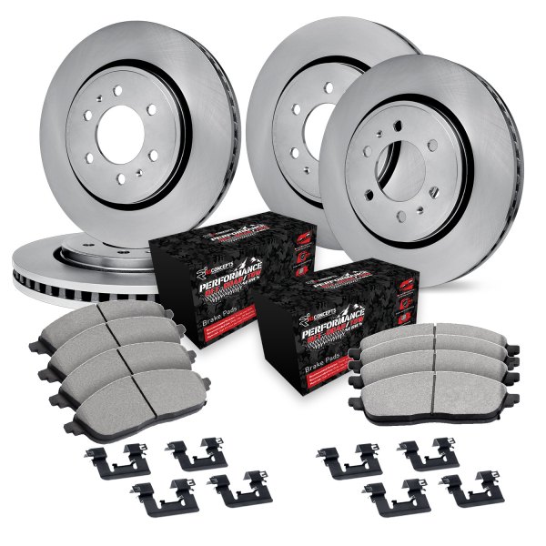  R1 Concepts® - Front and Rear Brake Kit with Performance Off-Road/Tow Brake Pads