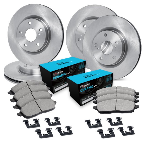  R1 Concepts® - eLINE Series Front and Rear Brake Kit with Ceramic Pads