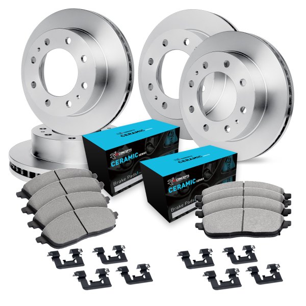  R1 Concepts® - eLINE Series Front and Rear Brake Kit with Ceramic Pads