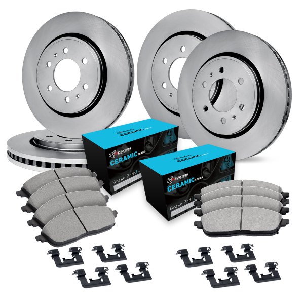  R1 Concepts® - Front and Rear Brake Kit with Ceramic Pads