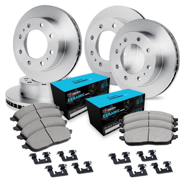  R1 Concepts® - eLINE Series Front and Rear Brake Kit with Ceramic Pads