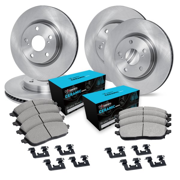  R1 Concepts® - eLINE Series Front and Rear Brake Kit with Ceramic Pads