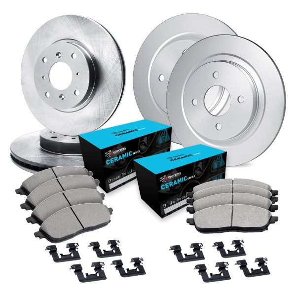  R1 Concepts® - eLINE Series Front and Rear Brake Kit with Ceramic Pads