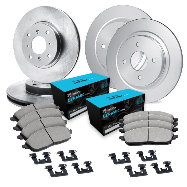  R1 Concepts® - eLINE Series Front and Rear Brake Kit with Ceramic Pads