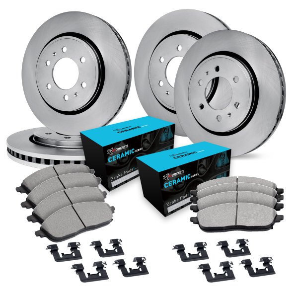  R1 Concepts® - eLINE Series Front and Rear Brake Kit with Ceramic Pads